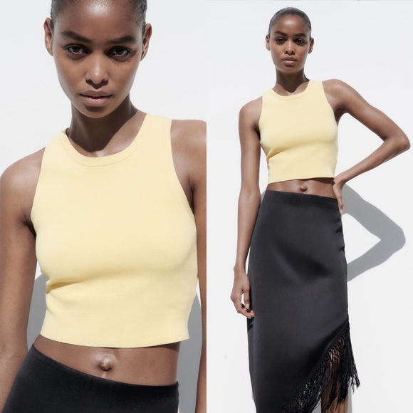 Zara Tops Zara Knit Crop Top Poshmark